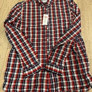 Lacoste Red and Blue Checkered Shirt
